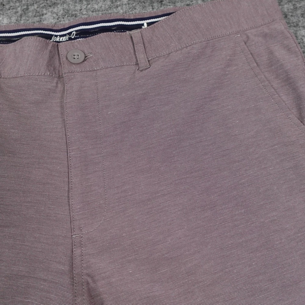 Johnnie-O Shorts Mens 36 Purple Stretch Golf Casual Polyester Blend 9" Inseam